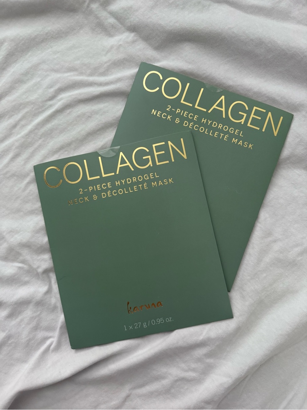 Lot of 2 - Karuna Collagen 2 Piece Hydrogel Neck & Décolleté Mask